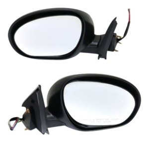 Mirror Pair/Set for 2012-2014 Nissan Juke, Right (Passenger) and Left (Driver), Power Adjustable, Manual Folding, Heated, Paintable, without Blind Spot Detection, with Memory, Puddle Light, and Signal Light Replacement