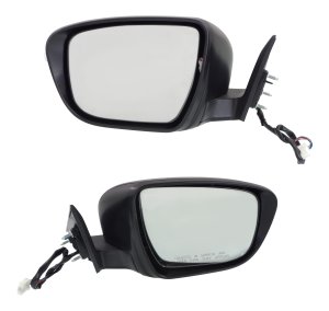 Power Manual Folding Non-Heated Paintable Mirror Pair/Set for Nissan Rogue 14-17 Right (Passenger) and Left (Driver), with Signal Light, Without Side View Camera, for USA Built Vehicle 2014-2017/Korea Built Vehicle 2015-2016, Replacement