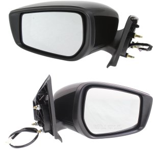 Power Mirror Pair/Set for Nissan Versa 2015-2019, Manual Folding, Non-Heated, Paintable, Right (Passenger) and Left (Driver), without Signal Light, Replacement