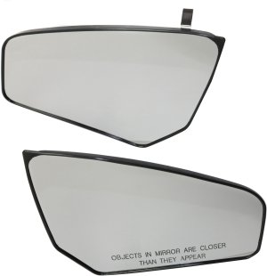 Mirror Glass Pair/Set for Nissan Sentra 2007-2012, Right (Passenger) and Left (Driver), Non-Heated, with Backing Plate, Replacement