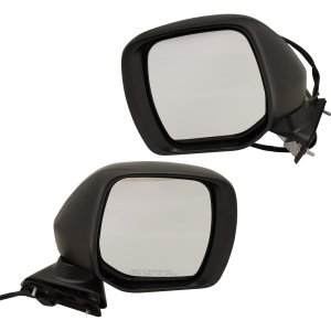 Mirror Pair/Set for Nissan Quest 2011-2017, Right (Passenger) and Left (Driver), Power Operated, Manual Folding, Heated, Paintable, with Signal Light, without Auto Tilt Replacement