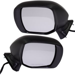 Power Mirror Pair/Set for Nissan Quest 2011-2017, Right (Passenger) & Left (Driver), Manual Folding, Heated, Paintable, with Auto Tilt and Signal Light, without Around View Camera, Replacement