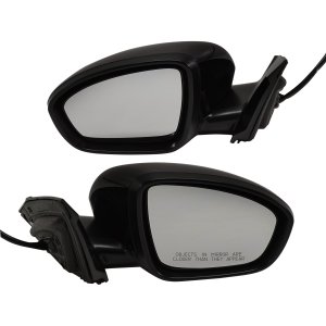 Mirror Pair/Set for Nissan Altima (2019-2023), SR Model, Right (Passenger) and Left (Driver), Power, Manual Folding, Heated, Paintable, with Signal Light, without Auto Dimming, Blind Spot Detection and Memory Replacement