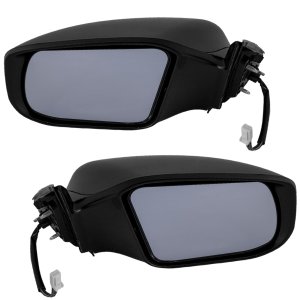 Power Mirror Pair/Set for Nissan Altima 2013-2018, Right (Passenger) and Left (Driver), Manual Folding, Heated, Paintable, without Auto Dimming, Blind Spot Detection, Memory, and Signal Light Replacement