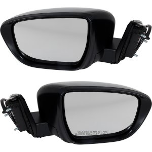 Mirror Pair/Set for Nissan Rogue Sport 2017-2022, Right (Passenger) and Left (Driver), Power Adjustment, Manual Folding, Non-Heated, Paintable, S Model, without Auto Dimming, Blind Spot Detection, Memory, Signal Light Replacement