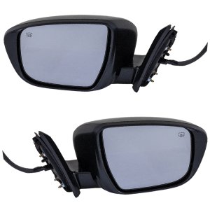 Replacement Mirror Pair/Set for Nissan Murano 2015, Right (Passenger) and Left (Driver), Power Adjustment, Manual Folding, Heated, Paintable, with Around View Monitor Camera and Signal Light