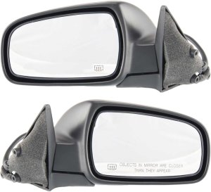 Power Mirror Pair/Set for Nissan Maxima 1996-1999, Right (Passenger) and Left (Driver), Manual Folding, Heated, Paintable Replacement