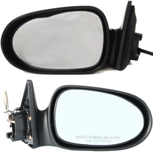Power Mirror Pair/Set for 1995-1999 Nissan Sentra, Right (Passenger) and Left (Driver), Non-Folding, Non-Heated, Paintable, Mexico Built Vehicle Replacement