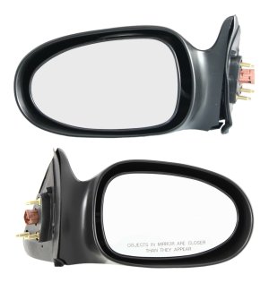 Power Mirror Pair/Set for Nissan Altima 2000-2001, Right (Passenger) and Left (Driver), Non-Folding, Non-Heated, Paintable, w/o Auto Dimming, w/o Blind Spot Detection, No Memory, w/ Signal Light, Replacement