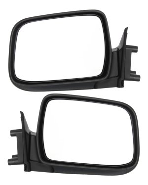 Manual Adjust, Manual Folding, Non-Heated, Paintable Mirror Pair/Set for Nissan Frontier 1998-2004 Right (Passenger) and Left (Driver) Replacement