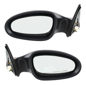 Mirror Pair/Set for 2002-2004 Nissan Altima, Right (Passenger) and Left (Driver), Power, Non-Folding, Heated, Paintable, Without Auto Dimming, Blind Spot Detection, Memory, with Signal Light, Replacement