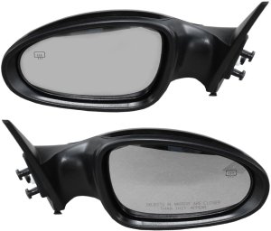 Power Mirror Pair/Set for 2005-2006 Nissan Altima, Left (Driver) and Right (Passenger), Non-Folding, Heated, Paintable, Without Auto Dimming, Blind Spot Detection, Memory, Signal Light Replacement 