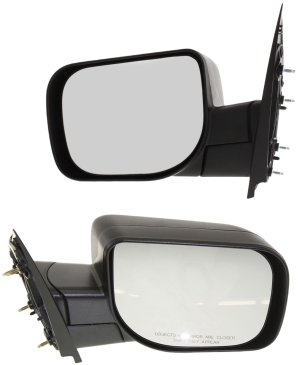 Manual Adjust, Manual Folding, Non-Heated, Textured Mirror Pair/Set for 2004-2015 Nissan Titan XE/S Models, Right (Passenger) and Left (Driver) Side, Replacement