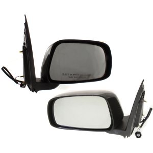 Mirror Pair/Set for Nissan Frontier 2005-2019, Right (Passenger) and Left (Driver), Power, Manual Folding, Non-Heated, Paintable Replacement