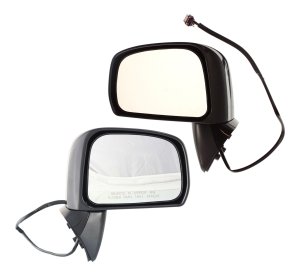 Power Mirror Pair/Set for Nissan Versa Hatchback 2007-2012 and Sedan S/SL Model 2008-2011, Right (Passenger) and Left (Driver), Manual Folding, Non-Heated, Paintable Replacement