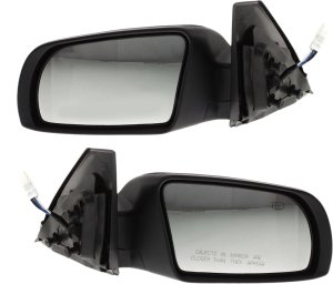 Power Heated Paintable Mirror Pair/Set for 2008-2012 Nissan Altima, Right (Passenger) and Left (Driver), Manual Folding, with In-housing Signal Light, without Auto Dimming, Blind Spot Detection, Memory Replacement