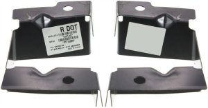 Front Bumper Bracket Reinforcement Pair/Set for Buick Century 1997-2005, Chevrolet Impala 2000-2013, Impala Limited 2014-2016, Right (Passenger) and Left (Driver) Side Replacement