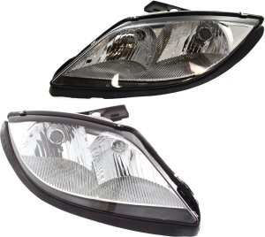 Pair/Set - Headlight Assembly for 2003-2005 Sunfire, Halogen, Right (Passenger) and Left (Driver), Replacement