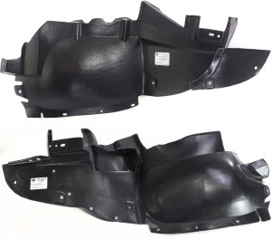 Front Fender Liner Pair/Set for 1999-2004 Grand AM, Right (Passenger) and Left (Driver), Front Section, GT Model, Replacement