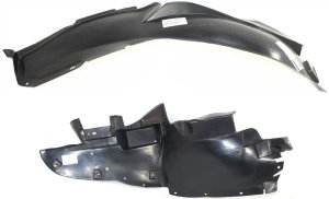 Front Fender Liner Pair/Set for Pontiac Grand Am 1999-2005, Right (Passenger) and Left (Driver), Rear Section Replacement
