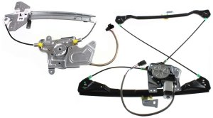 Power Window Regulator Set with Motor for Oldsmobile Alero 1999-2004, Pontiac Grand Am 1999-2005, Front and Rear Left (Driver) Side Replacement