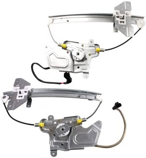 Power Rear Window Regulator with Motor for 1999-2004 Alero / 1999-2005 Grand Am Sedan, Right (Passenger) and Left (Driver), Replacement Pair/Set