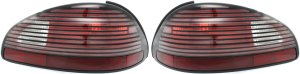 Tail Light Pair/Set for Pontiac Grand Prix 1997-2003, Right (Passenger) and Left (Driver) Side, Lens and Housing Replacement