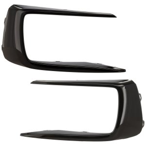 Pair/Set - Front Bumper Molding Pair/Set for Acura RDX 2019-2021, Right (Passenger) and Left (Driver) Cover Trim, Black, A-Spec Model, with PMC Edition Package, Replacement