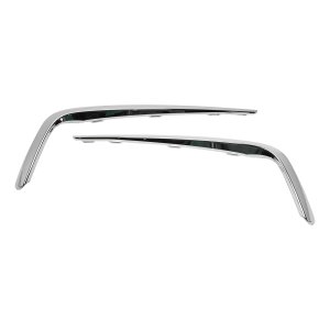 Front Bumper Molding Pair/Set for 2017-2020 Acura MDX, Right (Passenger) and Left (Driver), Chrome Garnish, Excluding A-Spec Model, Replacement