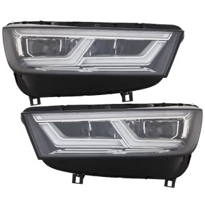 LED Headlight Assembly Pair/Set for Audi Q5/SQ5 2018-2020, Right (Passenger) and Left (Driver) Replacement