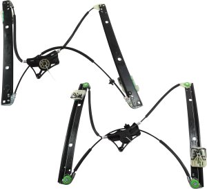 Front Window Regulator Pair/Set for Audi A6/A6 Quattro (2012-2018) / S6 (2013-2018), Right (Passenger) and Left (Driver), Power, without Motor, Replacement