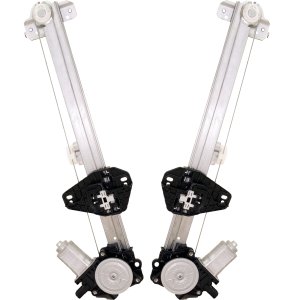 Front Window Regulator Pair/Set for Acura TL 2009-2014, Right (Passenger) and Left (Driver), Power, with Motor, 6 Pin, Replacement