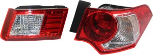 Tail Light Assembly Set for 2009-2010 Acura TSX Sedan, Right (Passenger) Inner and Outer, Set of 2, Replacement