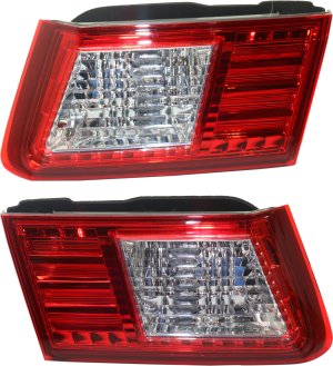 Tail Light Assembly Pair/Set for Acura TSX Sedan 2009-2010, Inner, Right (Passenger) and Left (Driver), Replacement