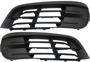 Fog Light Cover Pair/Set for BMW 5-Series/ActiveHybrid 5 (2014-2016), Right (Passenger) and Left (Driver), Textured Black Replacement Models: for 528i, 535i, 550i, M5.