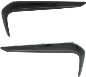 Grille Molding Pair/Set for BMW 5-Series 2017-2020 Right (Passenger) and Left (Driver), Painted Black, with M Package, Excluding M550i xDrive Model, Replacement