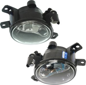 Front Fog Light Assembly Pair/Set for BMW X1 2012-2015, Right (Passenger) and Left (Driver), Standard/Sport Line/XLine, with Adaptive Headlights, Replacement
