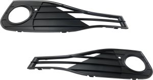 Pair/Set - Front Fog Light Molding for BMW 4-Series 2014-2020, Right (Passenger) and Left (Driver), Textured Black Replacement Models: for 420i, 428i, 430i, 435i, 440i.