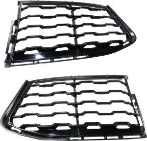 Pair/Set - Front Fog Light Cover for BMW M760i xDrive/M760Li xDrive 2017-2019, Right (Passenger) and Left (Driver), Black Replacement
