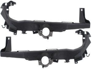 Headlight Mounting Bracket Pair/Set for BMW 3-Series 2009-2012, Right (Passenger) and Left (Driver), Sedan (2009-2011)/Wagon, Replacement Models: for 318i, 320i, 325i, 328i, 330i, 335i.