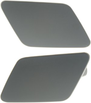 Headlight Washer Cover Pair/Set for BMW 3-Series (2016-2018), Right (Passenger) and Left (Driver), Primed (Ready to Paint), excluding M Sport Line and GT model, Sedan/Wagon - Replacement
