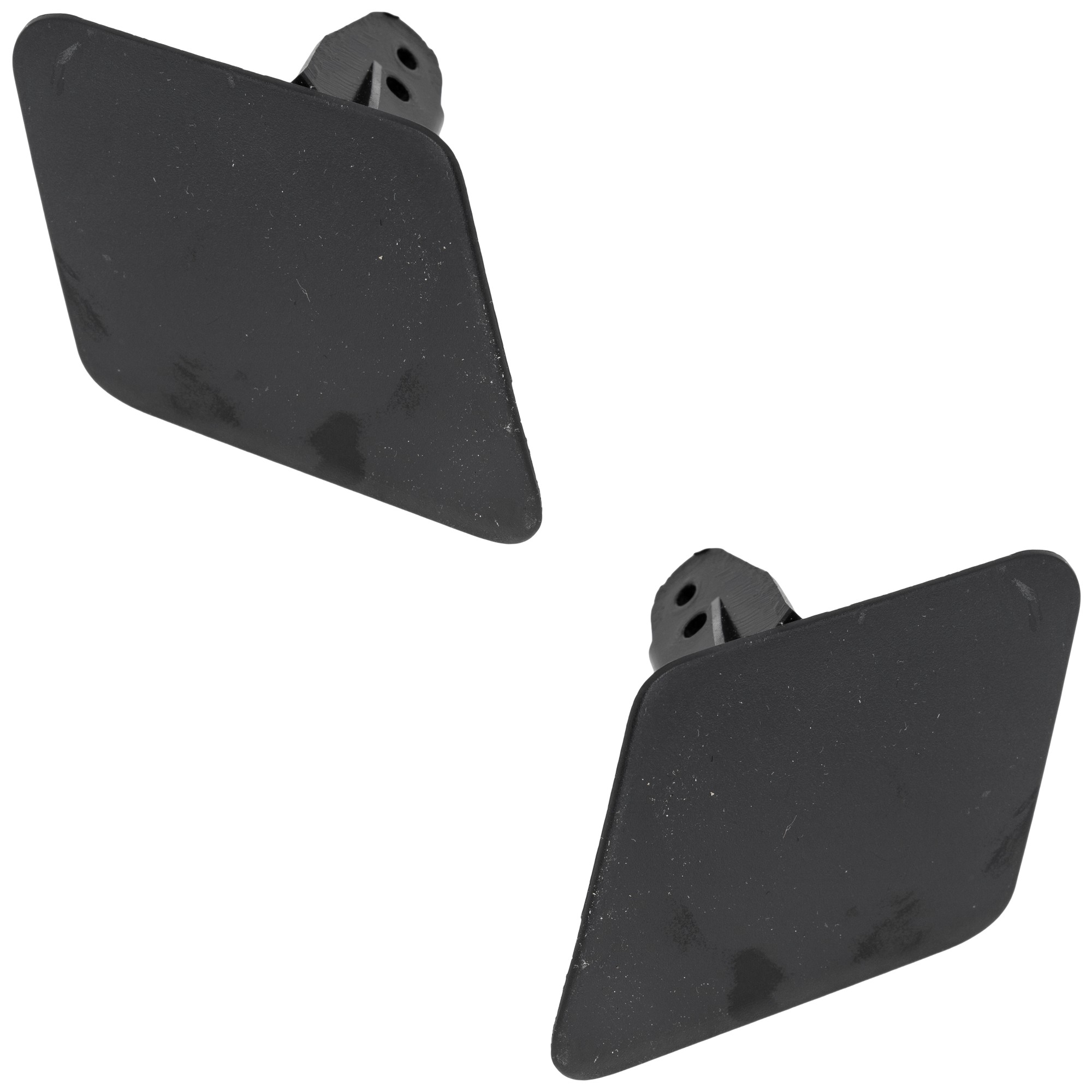 Headlight Washer Cover Pair/Set for BMW X1 Series 2017-2019, Right (Passenger) and Left (Driver), Textured Black, with M Package, Replacement
