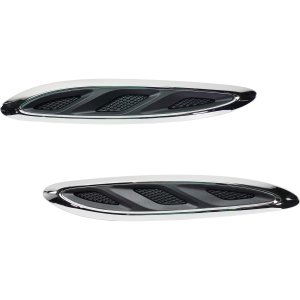 Chrome Hood Molding Pair/Set for 2013-2017 Buick Enclave, Includes Right (Passenger) and Left (Driver) Replacement Parts