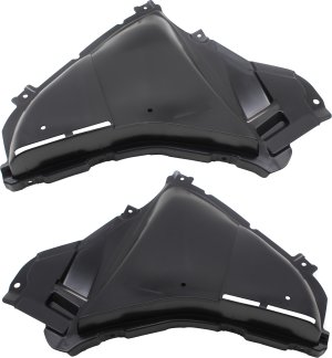 Front Fender Liner Pair/Set for BMW 5-Series 2017-2020, Right (Passenger) and Left (Driver) Front Section, Compatible with M Package, Sedan - Replacement. Models: for 520i, 530i, 540i, M550i.