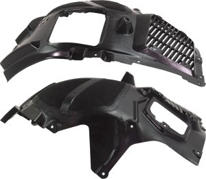Front Fender Liner Middle Section for BMW 5-Series Sedan, Right (Passenger) and Left (Driver), Fits 2017-2023 Models, Replacement Pair/Set. Fits: 520i, 528i, 530i, 535i, 540i, 550i, M5.