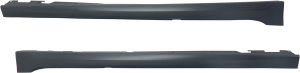 Rocker Panel Cover Pair/Set for BMW 5-Series 2017-2023, Right (Passenger) & Left (Driver), Primed (Ready to Paint), w/ M Package, Sedan Replacement Models: for 520i, 530i, 540i, 550i