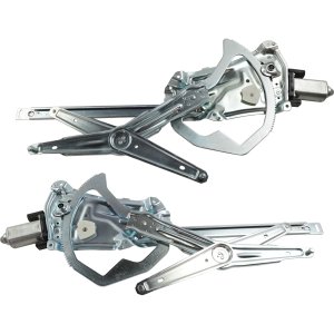 Front Window Regulator Pair/Set for BMW 3-Series (1992-1999), Right (Passenger) and Left (Driver), Power with Motor, Convertible/Coupe Models - Replacement Models: for 318i, 318is, 320i, 325i, 328i.