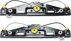 Power Rear Window Regulator Pair/Set for BMW X1 2012-2015, Right (Passenger) and Left (Driver), Without Motor, Replacement