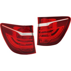 Pair/Set - Tail Light Assembly for BMW X3 2011-2017, Right (Passenger) and Left (Driver), Outer, Halogen, Without Xenon Headlights, Replacement