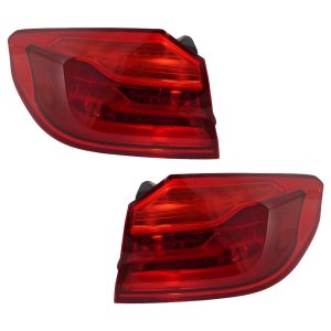 LED Outer Tail Light Assembly Pair/Set for BMW 5 Series 2017-2020, Right (Passenger) and Left (Driver), Sedan - Replacement Models: for 520i, 530i, 540i, M550i 